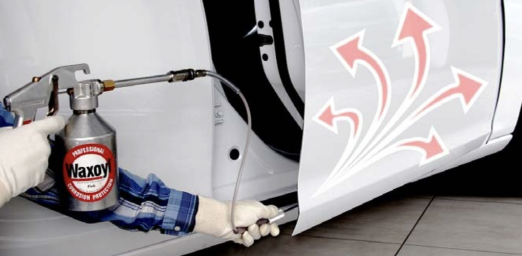 Waxoyl internal cavity rust protection application in London Ontario